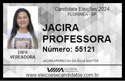 Candidato JACIRA PROFESSORA 2024 - FLORÍNEA - Eleições