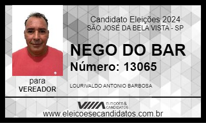 Candidato NEGO DO BAR 2024 - SÃO JOSÉ DA BELA VISTA - Eleições