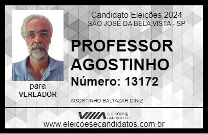 Candidato PROFESSOR AGOSTINHO 2024 - SÃO JOSÉ DA BELA VISTA - Eleições