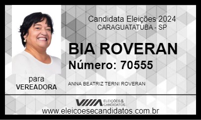 Candidato BIA ROVERAN 2024 - CARAGUATATUBA - Eleições