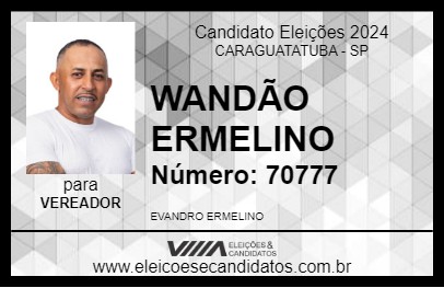 Candidato WANDÃO ERMELINO 2024 - CARAGUATATUBA - Eleições