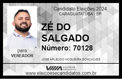 Candidato ZÉ DO SALGADO 2024 - CARAGUATATUBA - Eleições