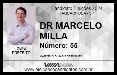 Candidato DR MARCELO MILLA 2024 - TAQUARITUBA - Eleições