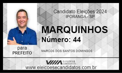 Candidato MARQUINHOS 2024 - IPORANGA - Eleições