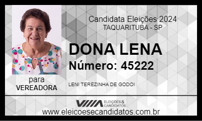 Candidato DONA LENA 2024 - TAQUARITUBA - Eleições