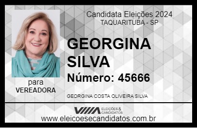 Candidato GEORGINA SILVA 2024 - TAQUARITUBA - Eleições