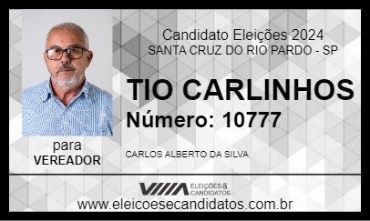 Candidato TIO CARLINHOS 2024 - SANTA CRUZ DO RIO PARDO - Eleições