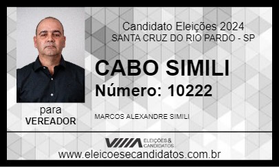 Candidato CABO SIMILI 2024 - SANTA CRUZ DO RIO PARDO - Eleições