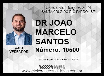 Candidato DR JOAO MARCELO SANTOS 2024 - SANTA CRUZ DO RIO PARDO - Eleições