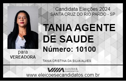 Candidato TANIA AGENTE DE SAUDE 2024 - SANTA CRUZ DO RIO PARDO - Eleições