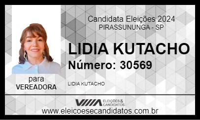 Candidato LIDIA KUTACHO 2024 - PIRASSUNUNGA - Eleições