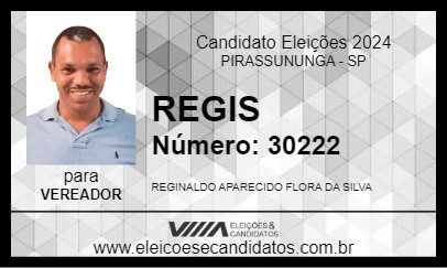 Candidato REGIS 2024 - PIRASSUNUNGA - Eleições