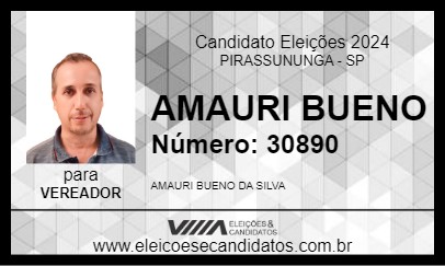 Candidato AMAURI BUENO 2024 - PIRASSUNUNGA - Eleições