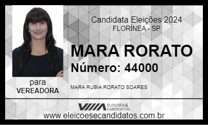 Candidato MARA RORATO 2024 - FLORÍNEA - Eleições