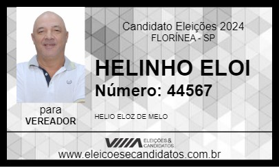 Candidato HELINHO ELOI 2024 - FLORÍNEA - Eleições