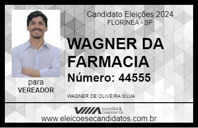 Candidato WAGNER DA FARMACIA 2024 - FLORÍNEA - Eleições