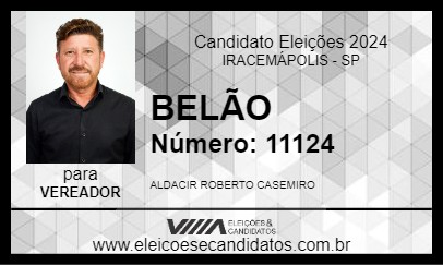 Candidato BELÃO 2024 - IRACEMÁPOLIS - Eleições