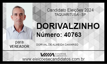 Candidato DORIVALZINHO 2024 - TAQUARITUBA - Eleições