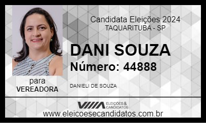 Candidato DANI SOUZA 2024 - TAQUARITUBA - Eleições