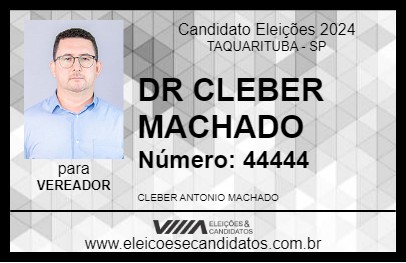 Candidato DR CLEBER MACHADO 2024 - TAQUARITUBA - Eleições