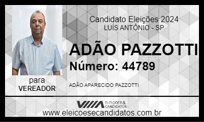 Candidato ADÃO PAZZOTTI 2024 - LUÍS ANTÔNIO - Eleições