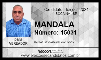 Candidato MANDALA 2024 - BOCAINA - Eleições