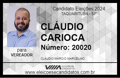 Candidato CLÁUDIO CARIOCA 2024 - TAQUARITUBA - Eleições