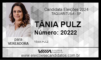 Candidato TÂNIA PULZ 2024 - TAQUARITUBA - Eleições