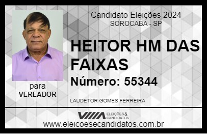 Candidato HEITOR HM DAS FAIXAS 2024 - SOROCABA - Eleições