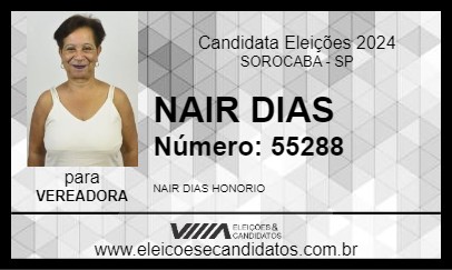 Candidato NAIR DIAS 2024 - SOROCABA - Eleições