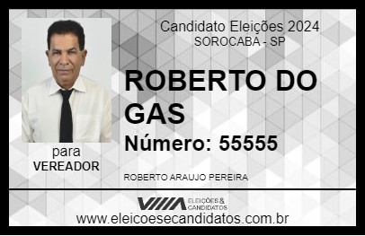 Candidato ROBERTO DO GAS 2024 - SOROCABA - Eleições