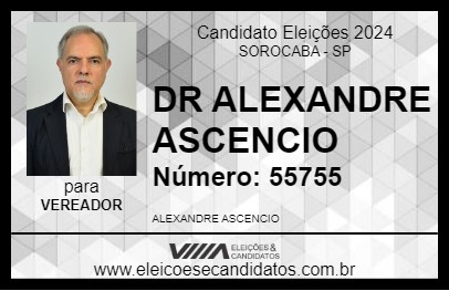 Candidato DR ALEXANDRE ASCENCIO 2024 - SOROCABA - Eleições