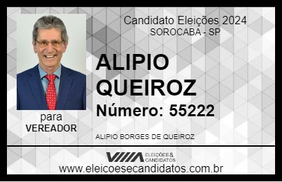 Candidato ALIPIO QUEIROZ 2024 - SOROCABA - Eleições