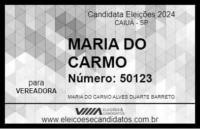 Candidato MARIA DO CARMO 2024 - CAIUÁ - Eleições