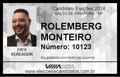 Candidato ROLEMBERG MONTEIRO 2024 - SALTO DE PIRAPORA - Eleições