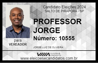 Candidato PROFESSOR  JORGE 2024 - SALTO DE PIRAPORA - Eleições