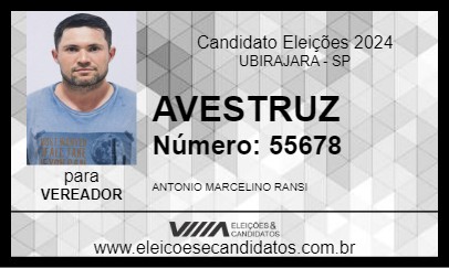 Candidato AVESTRUZ 2024 - UBIRAJARA - Eleições