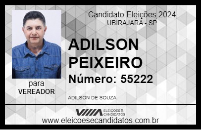 Candidato ADILSON PEIXEIRO 2024 - UBIRAJARA - Eleições