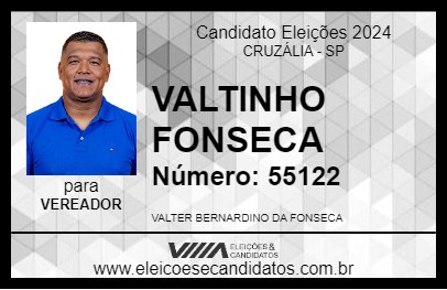 Candidato VALTINHO FONSECA 2024 - CRUZÁLIA - Eleições