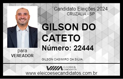 Candidato GILSON DO CATETO 2024 - CRUZÁLIA - Eleições