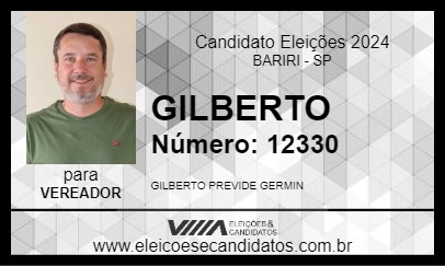 Candidato GILBERTO 2024 - BARIRI - Eleições