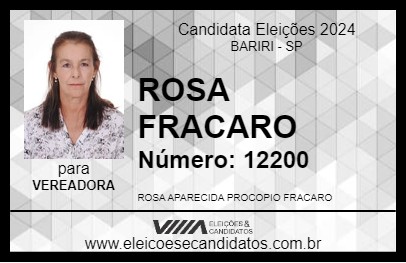 Candidato ROSA FRACARO 2024 - BARIRI - Eleições