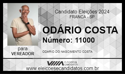 Candidato ODÁRIO COSTA 2024 - FRANCA - Eleições