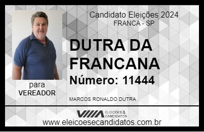 Candidato DUTRA DA FRANCANA 2024 - FRANCA - Eleições