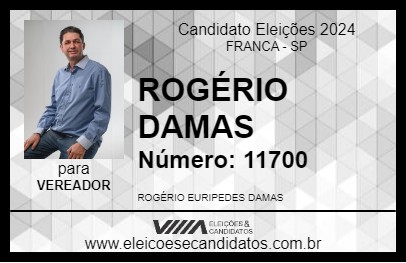 Candidato ROGÉRIO DAMAS 2024 - FRANCA - Eleições