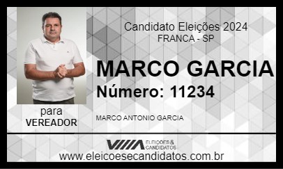 Candidato MARCO GARCIA 2024 - FRANCA - Eleições