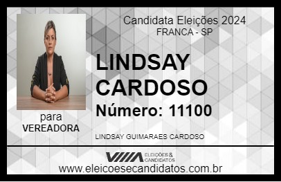 Candidato LINDSAY CARDOSO 2024 - FRANCA - Eleições