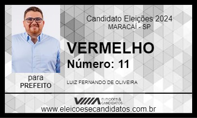 Candidato VERMELHO 2024 - MARACAÍ - Eleições