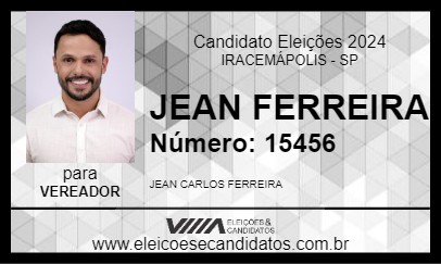 Candidato JEAN FERREIRA 2024 - IRACEMÁPOLIS - Eleições