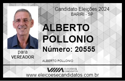 Candidato ALBERTO POLLONIO 2024 - BARIRI - Eleições